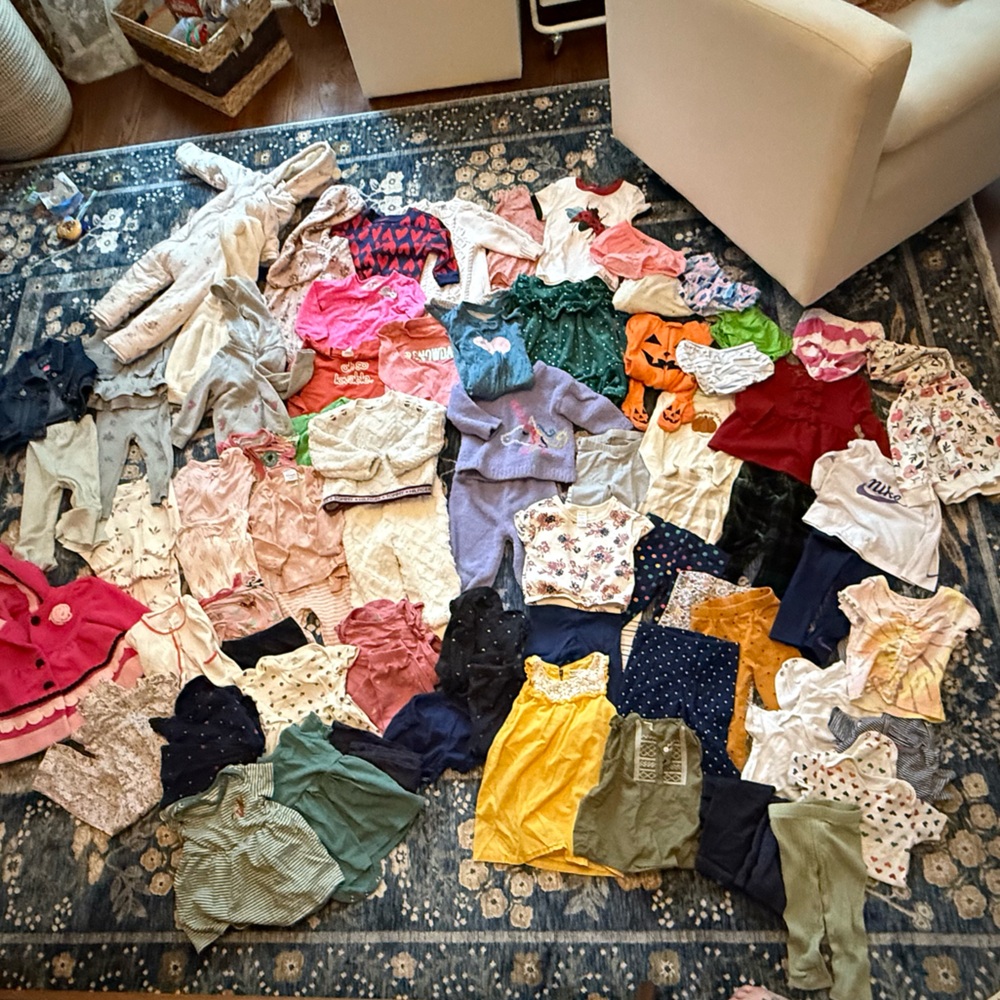 Baby Girl Size 12 Month Lot of 65+ Gap.Polo.Lilly Pulitzer.Carters.Nike